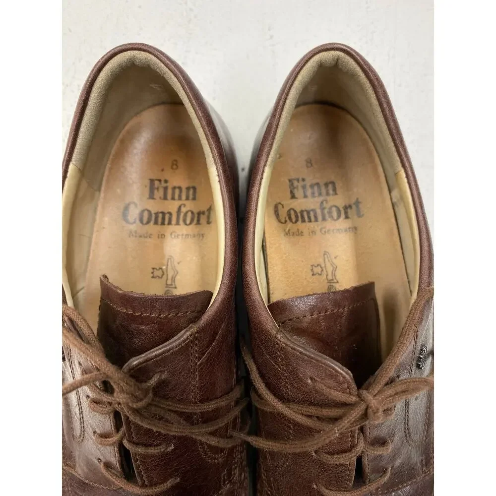 Men Finn Comfort Germany Oxford Wingtip leather casual dress shoes, 8